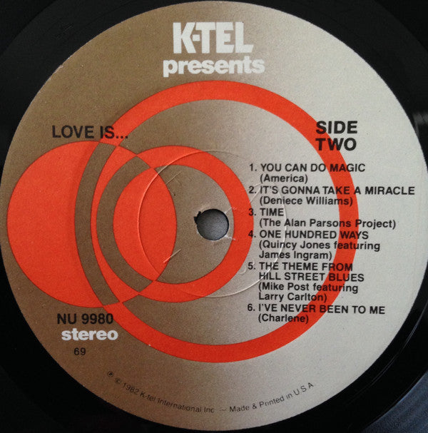 Various : Love Is... The Best Of Today's Great Love Songs (LP, Comp)