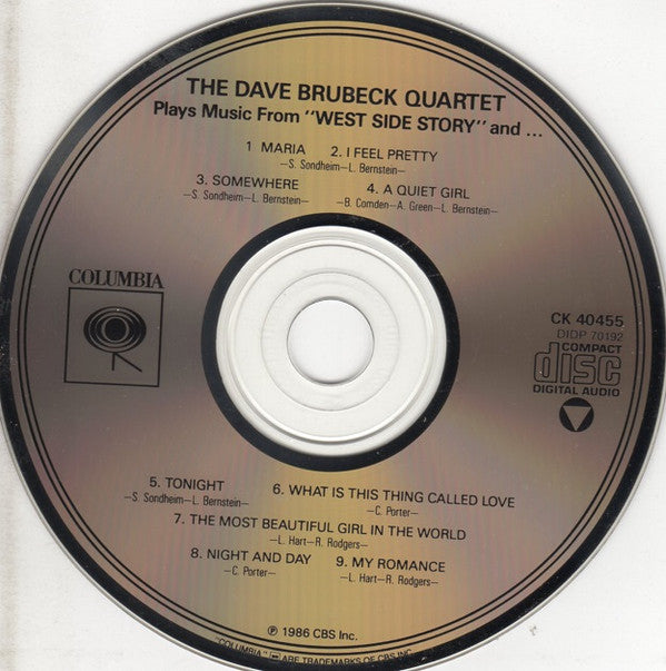 The Dave Brubeck Quartet : Plays Music From West Side Story And... (CD, Comp, RM)