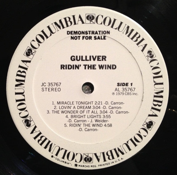 Gulliver (15) : Ridin' The Wind (LP, Album, Promo)
