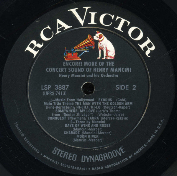 Henry Mancini : Encore! More Of The Concert Sound Of Henry Mancini (LP, Album)