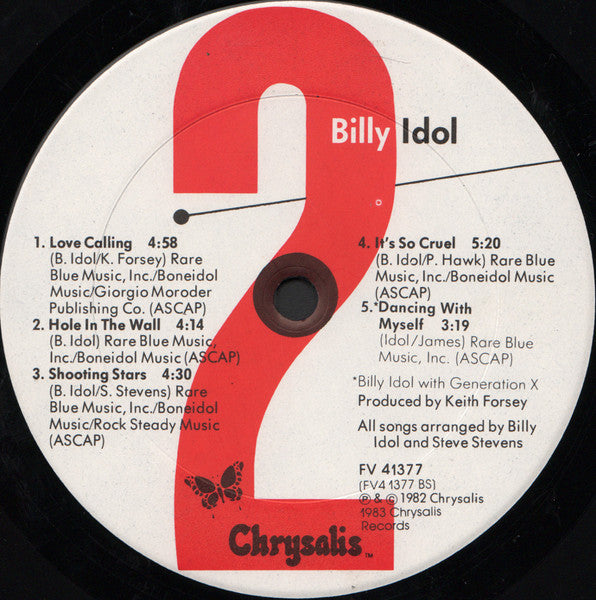 Billy Idol : Billy Idol (LP, Album, RE, Pit)