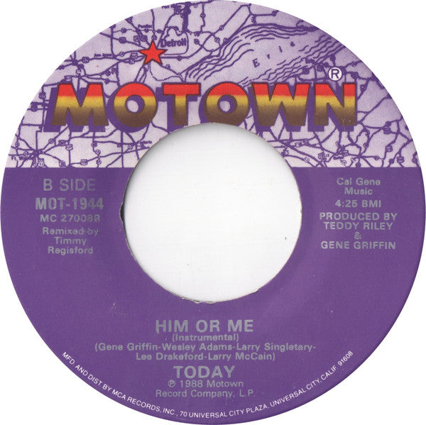Today : Him Or Me (7", Single)