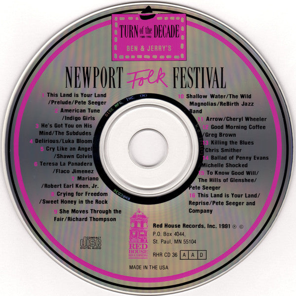 Various : Ben & Jerry's Newport Folk Festival (Turn Of The Decade 1989-1990) (CD, Album)
