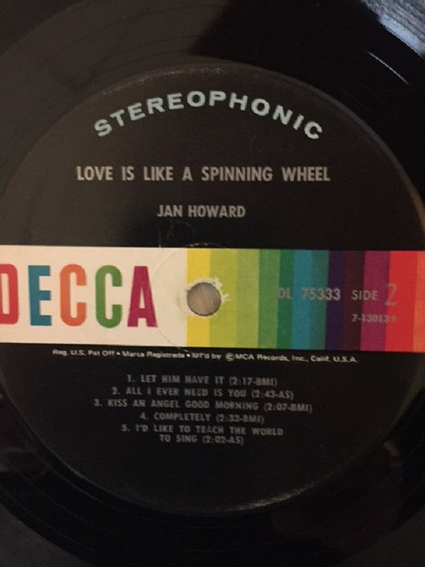 Jan Howard : Love Is Like A Spinning Wheel (LP)