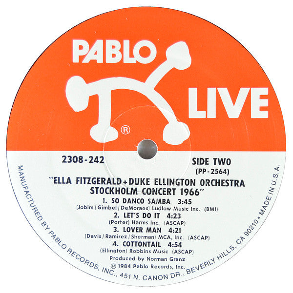 Ella Fitzgerald, Duke Ellington : The Stockholm Concert, 1966 (LP, Album)