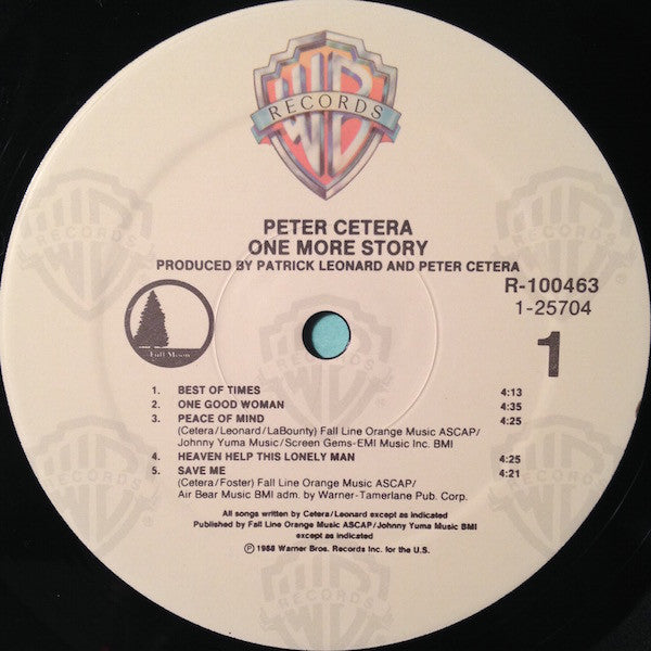 Peter Cetera : One More Story (LP, Album, Club, BMG)