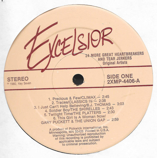 Various : 24 More Great Heartbreakers & Tear Jerkers (2xLP, Comp)