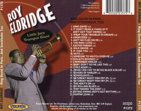Roy Eldridge : Little Jazz Trumpet Giant (4xCD, Comp, RM)