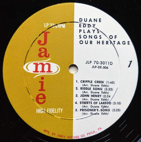 Duane Eddy : Songs Of Our Heritage (LP, Album, Mono, Mon)