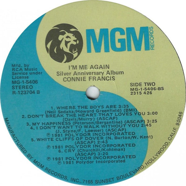 Connie Francis : I'm Me Again - Silver Anniversary Album (LP, Album)