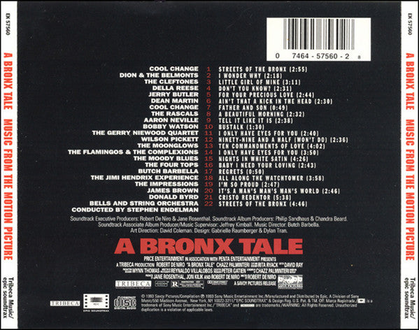 Various : A Bronx Tale (Music From The Motion Picture) (CD, Comp)