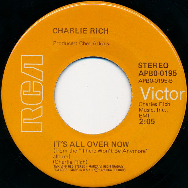 Charlie Rich : There Won't Be Anymore (7", Single, Ind)