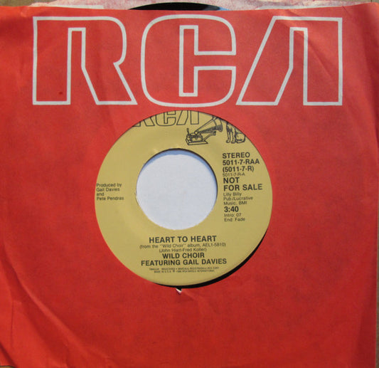 Wild Choir Featuring Gail Davies : Heart To Heart (7", Promo)
