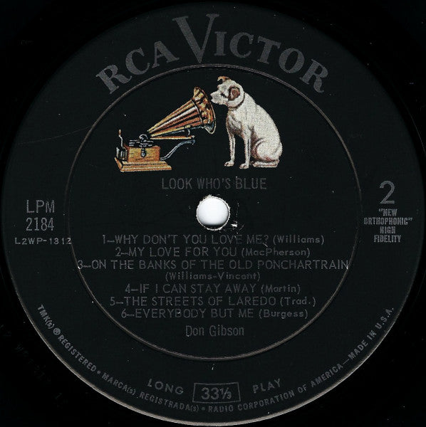 Don Gibson : Look Who's Blue (LP, Album, Mono, Ind)