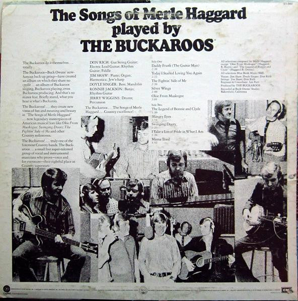 The Buckaroos : The Songs Of Merle Haggard (LP, Album, Red)