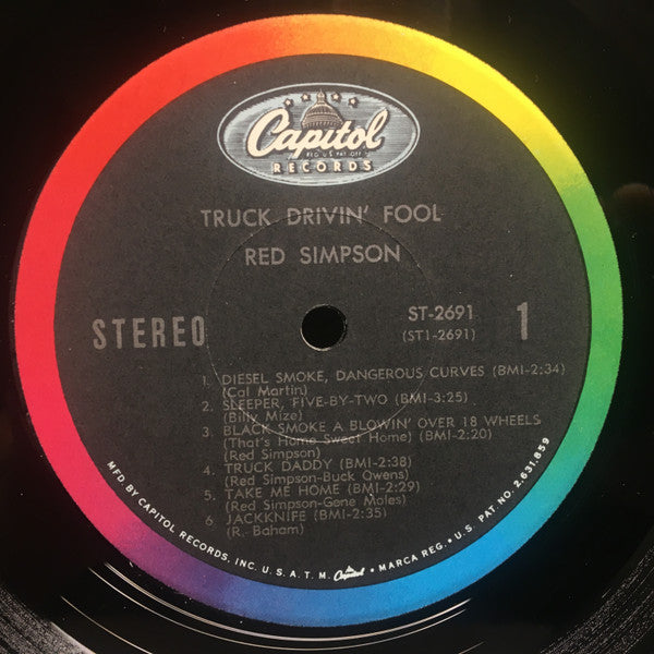 Red Simpson : Truck Drivin' Fool (LP, Album)