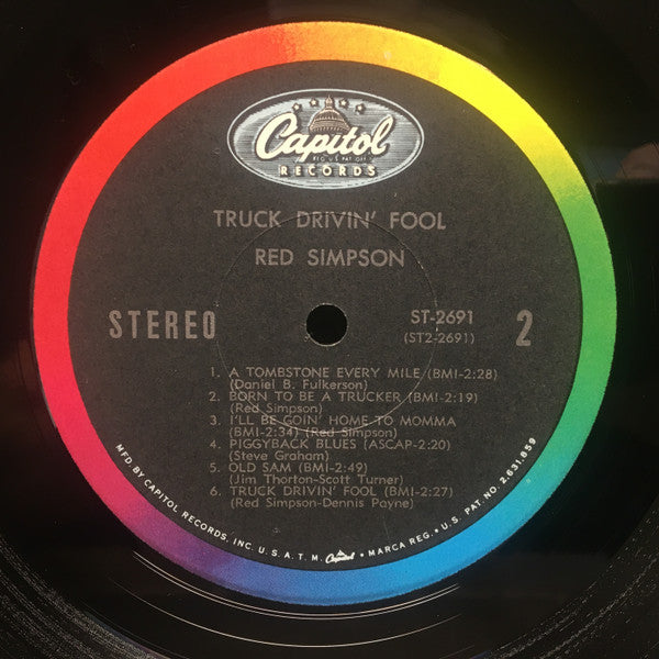 Red Simpson : Truck Drivin' Fool (LP, Album)