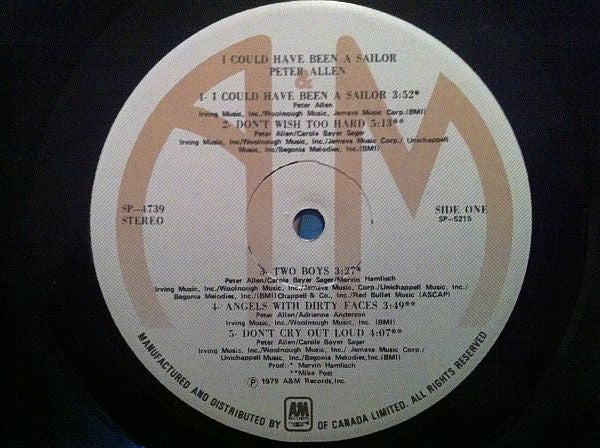 Peter Allen : I Could Have Been A Sailor (LP, Album)