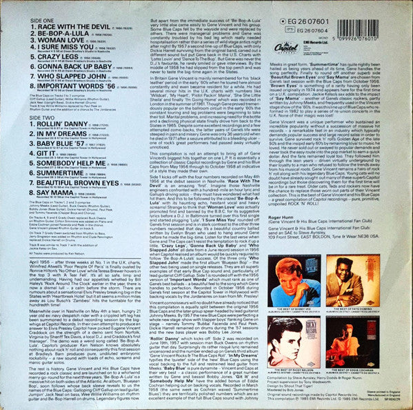 Gene Vincent And His Blue Caps* : The Best Of Gene Vincent And His Blue Caps (LP, Comp)