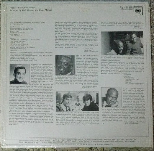 Paul Revere & The Raiders Featuring Mark Lindsay : Goin' To Memphis (LP, Album, Ter)