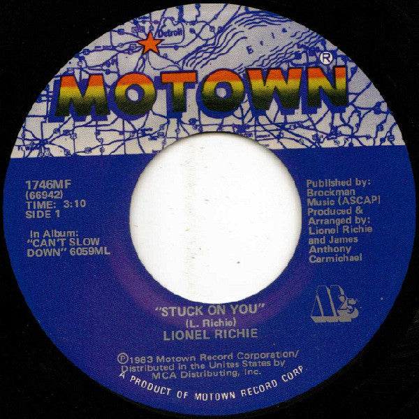 Lionel Richie : Stuck On You (7", Single)