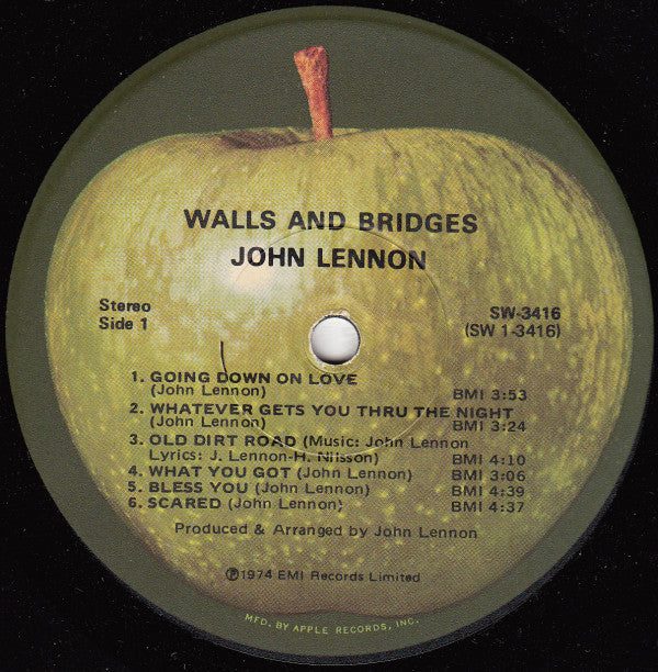 John Lennon : Walls And Bridges (LP, Album, Win)