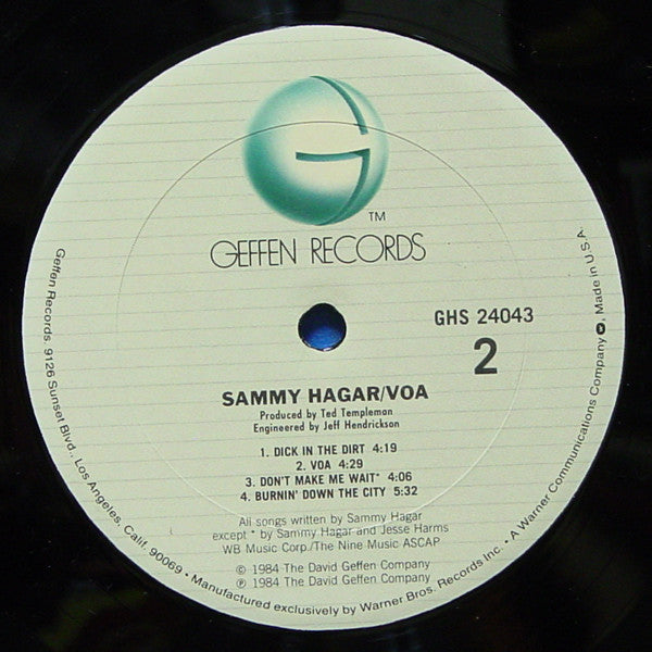 Sammy Hagar : VOA (LP, Album, Club)