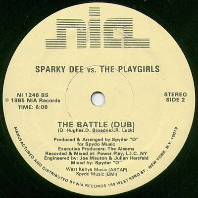 Sparky Dee* vs. The Playgirls : The Battle (12")