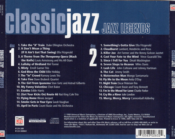 Various : Classic Jazz: Jazz Legends (2xCD, Comp)
