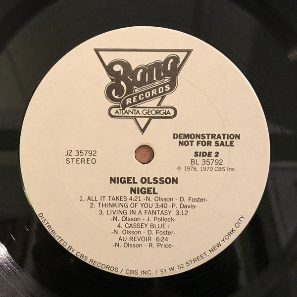 Nigel Olsson : Nigel (LP, Album, Promo, San)