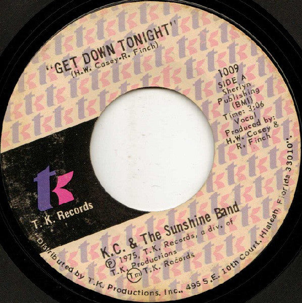 K.C. & The Sunshine Band* : Get Down Tonight (7", Single, PRC)