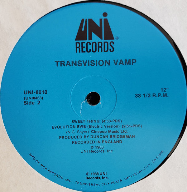 Transvision Vamp : I Want Your Love (12")