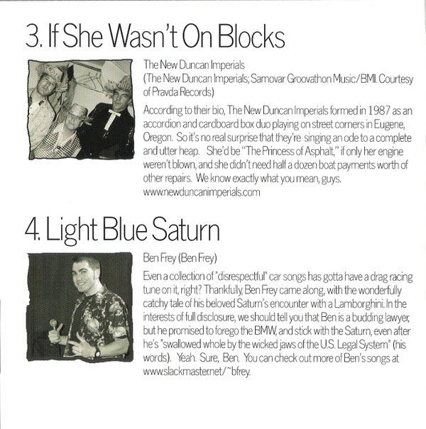 Car Talk : Born Not To Run (More Disrespectful Car Songs) (CD)