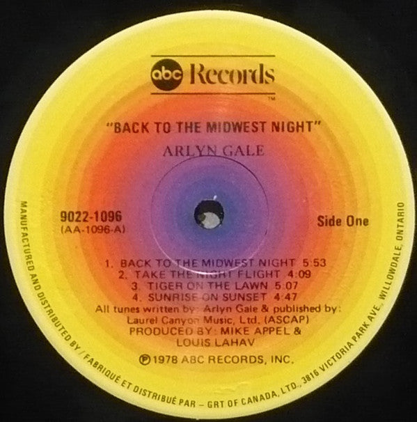 Arlyn Gale : Back To The Midwest Night (LP)