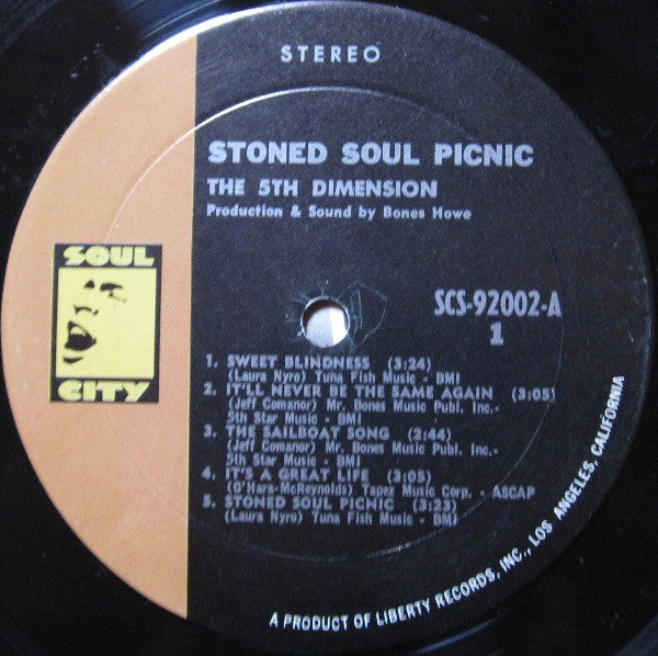 The 5th Dimension* : Stoned Soul Picnic (LP, Album, Res)