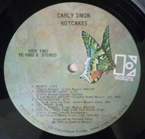Carly Simon : Hotcakes (LP, Album, Spe)