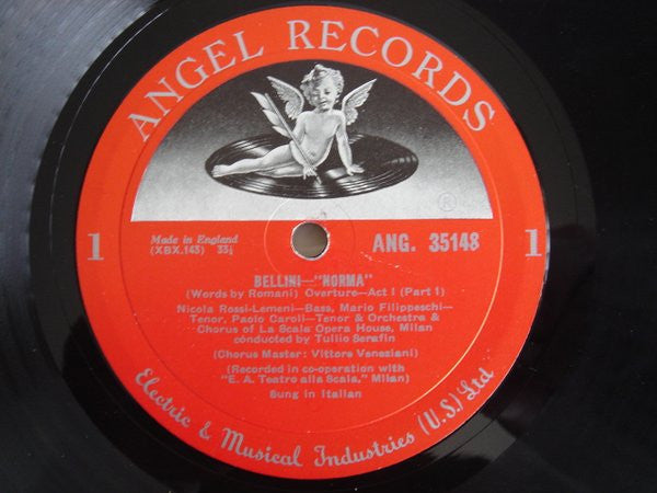 Vincenzo Bellini, Maria Callas, Mario Filippeschi, Ebe Stignani, Nicola Rossi-Lemeni, Paolo Caroli, Rina Cavallari, Tullio Serafin, Vittore Veneziani : Norma (3xLP, Album, Mono + Box)