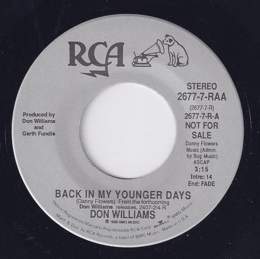 Don Williams (2) : Back In My Younger Days  (7", Promo)