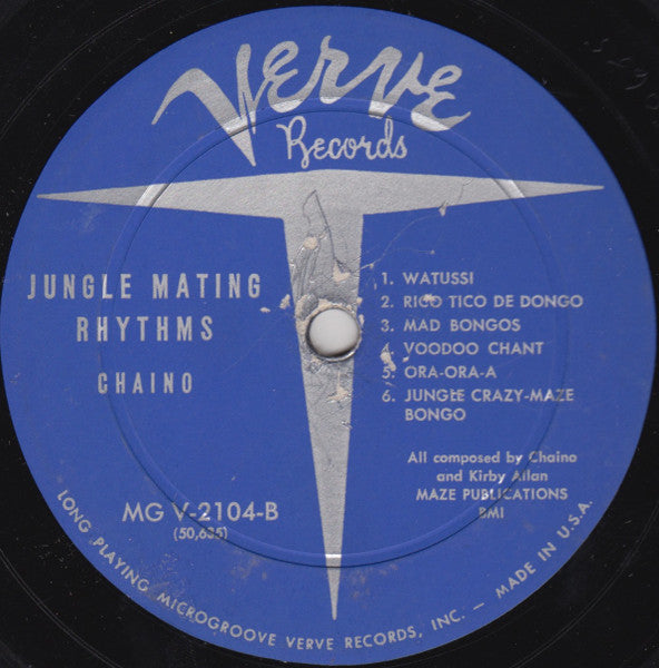 Chaino : Jungle Mating Rhythms (LP, Album, Mono)