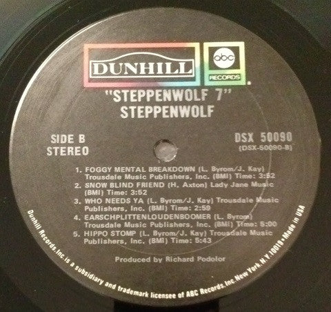Steppenwolf : Steppenwolf 7 (LP, Album, Gat)