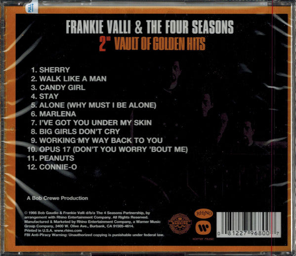 Frankie Valli & The Four Seasons : 2nd Vault Of Golden Hits (CD, Comp)