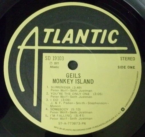 Geils* : Monkey Island (LP, Album, PR )