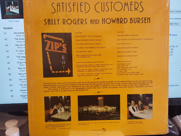 Sally Rogers And Howard Bursen : Satisfied Customers (LP)
