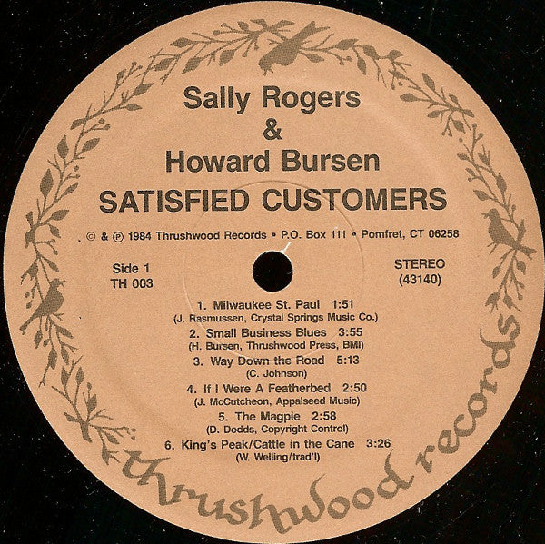 Sally Rogers And Howard Bursen : Satisfied Customers (LP)