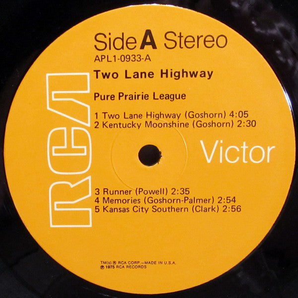 Pure Prairie League : Two Lane Highway (LP, Album, Hol)