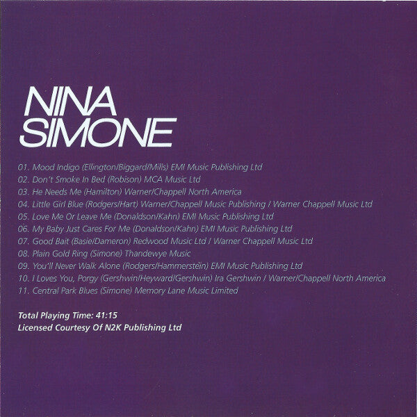 Nina Simone : Little Girl Blue (CD, Album, RE)