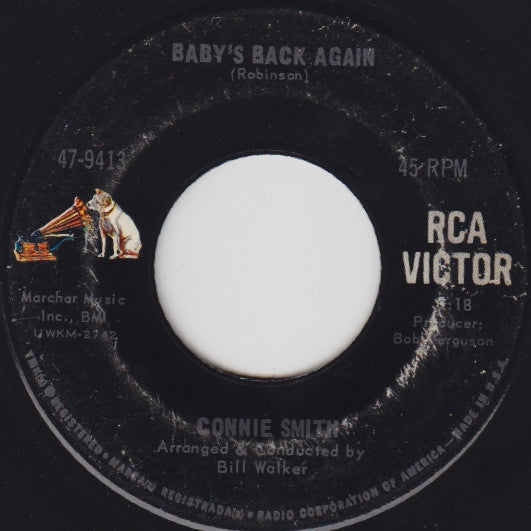 Connie Smith : It Only Hurts For A Little While / Baby's Back Again (7", Single)