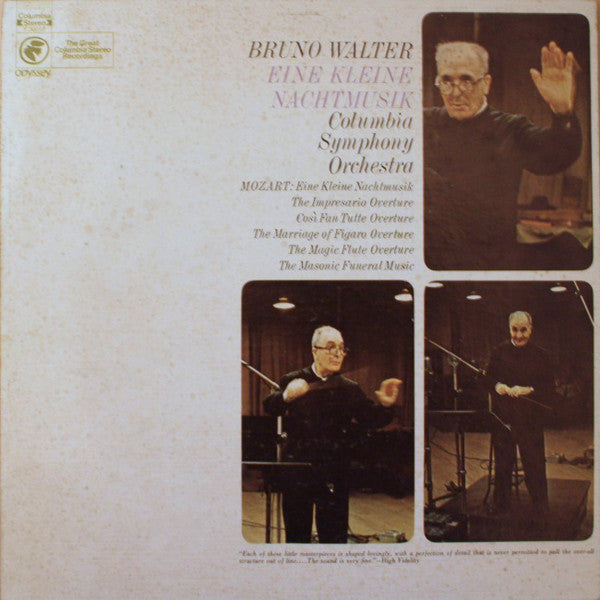 Mozart*, Bruno Walter, The Columbia Symphony Orchestra* : Eine Kleine Nachtmusik (LP, Album, RE)