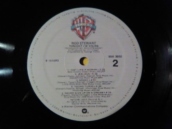 Rod Stewart : Tonight I'm Yours (LP, Album, Club)