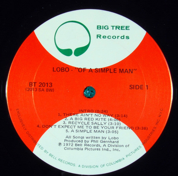 Lobo (3) : Of A Simple Man (LP, Album, Ter)
